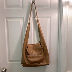 Frye Tan Leather Hobo Bag with Relaxed Silhouette